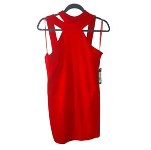BeBe Elegant Red Sleeveless Dress Size Large NWT